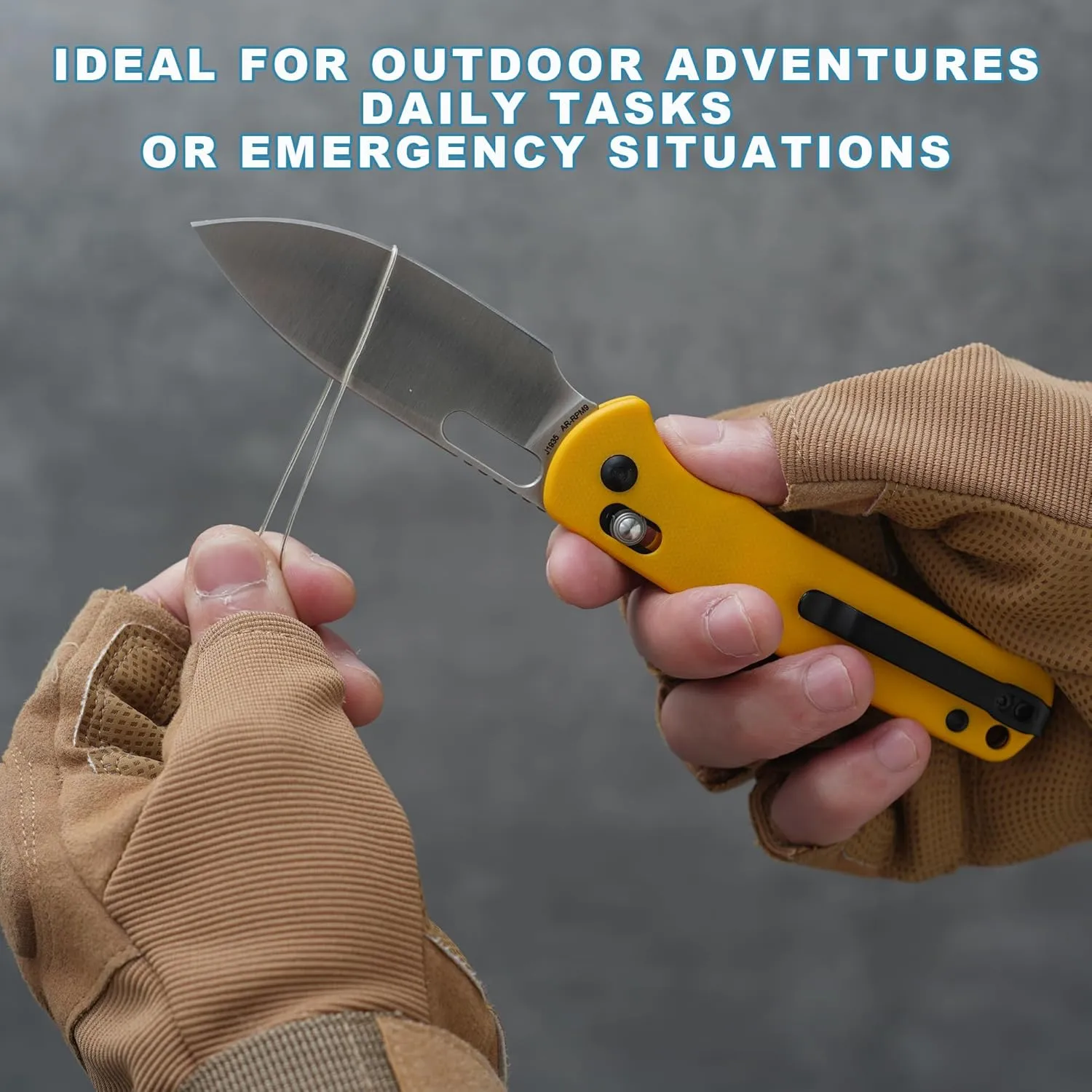 CJRB Hectare Folding Pocket Knife, 3.15" AR-RPM9 Powder Steel Blade G10 Handle Small EDC Knife With Pocket Clip for Men Women, Sharp Camping Survival Hiking Knives J1935 (Green)