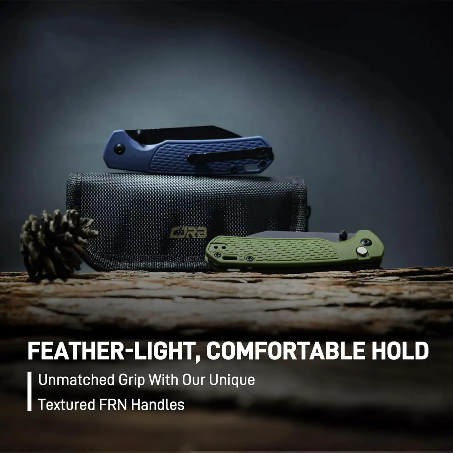CJRB Pyrite-Light Pocket Knife, Folding Knife with 3.34'' AR-RPM9 Steel Blade EDC Knife Small Pocket Knife with Pocket Clip for Men Women, Suitable for Camping Survival Hiking Knives, J1945 Green