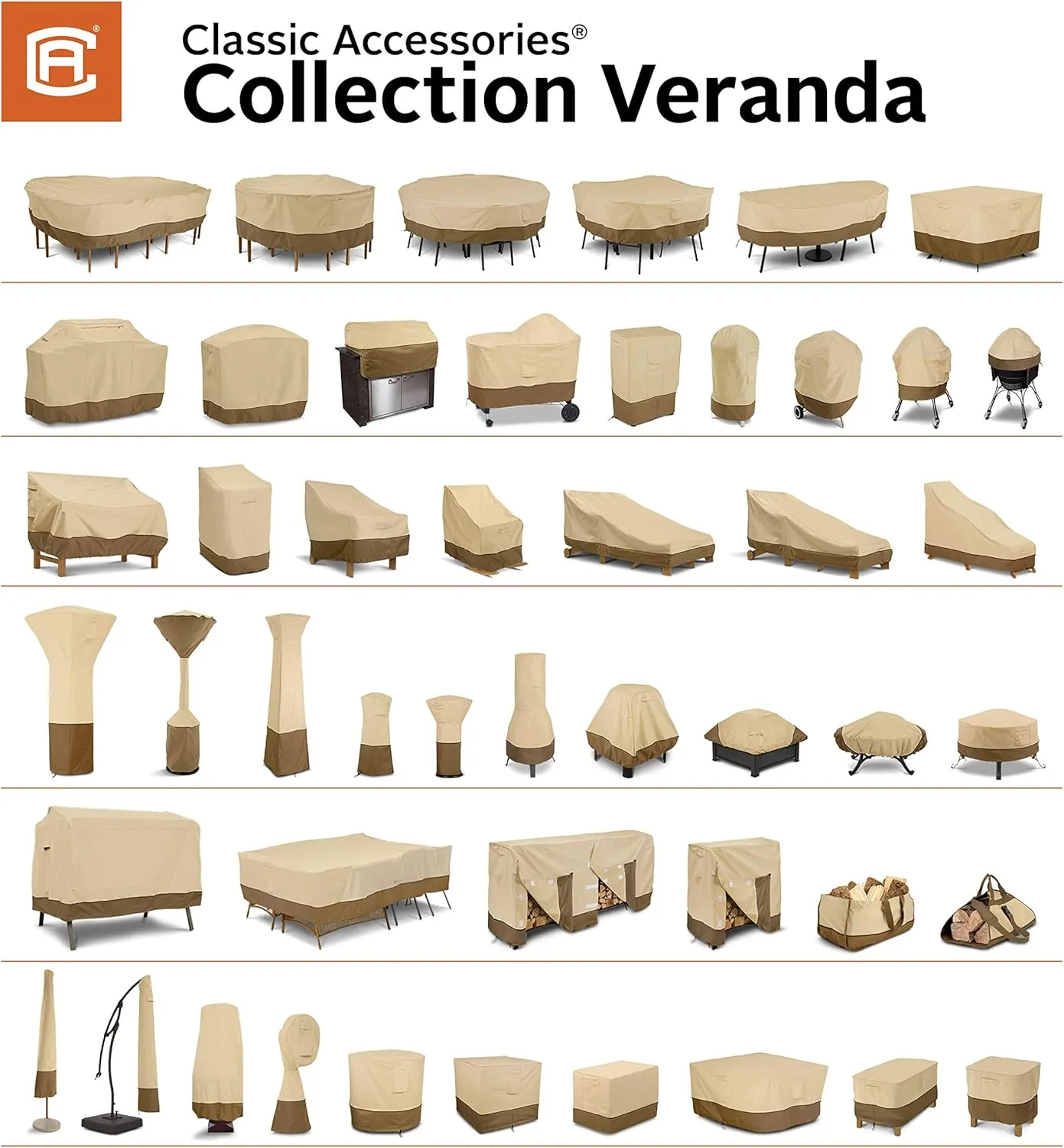 Classic Accessories Veranda Water-Resistant 58" BBQ Grill Cover