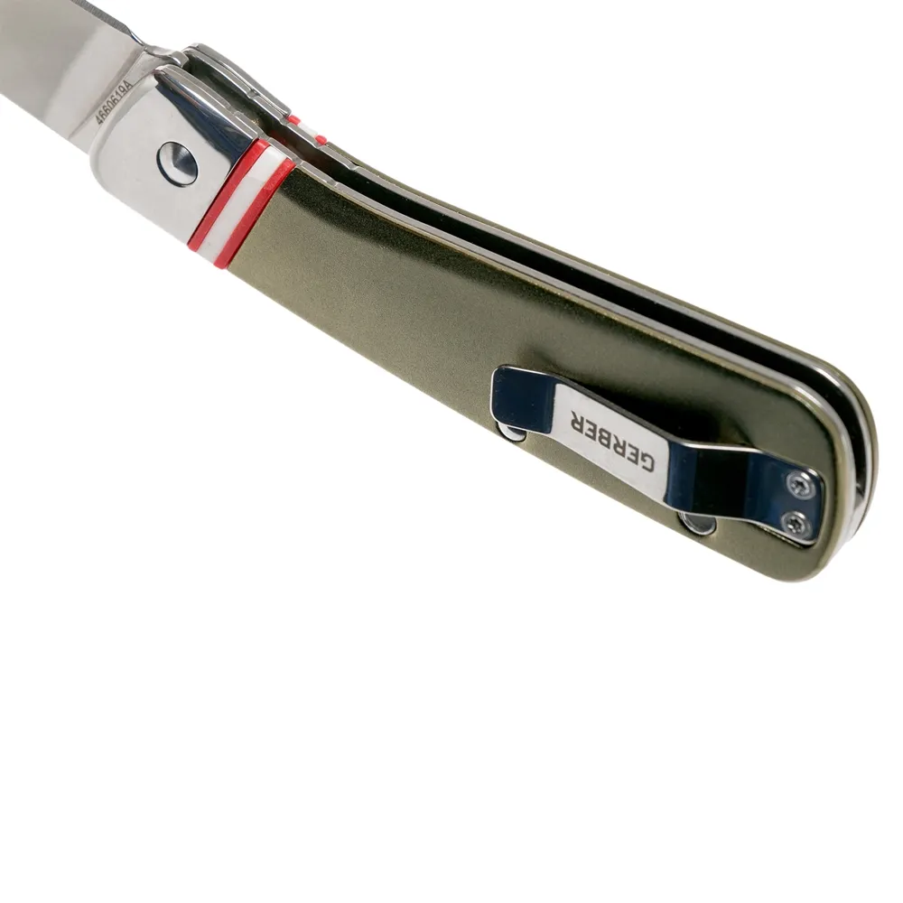 [CLEARANCE] Gerber Straightlace Pocket Clip Knife with Fine Edge Green