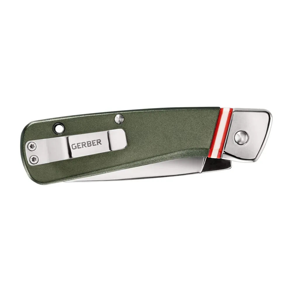 [CLEARANCE] Gerber Straightlace Pocket Clip Knife with Fine Edge Green