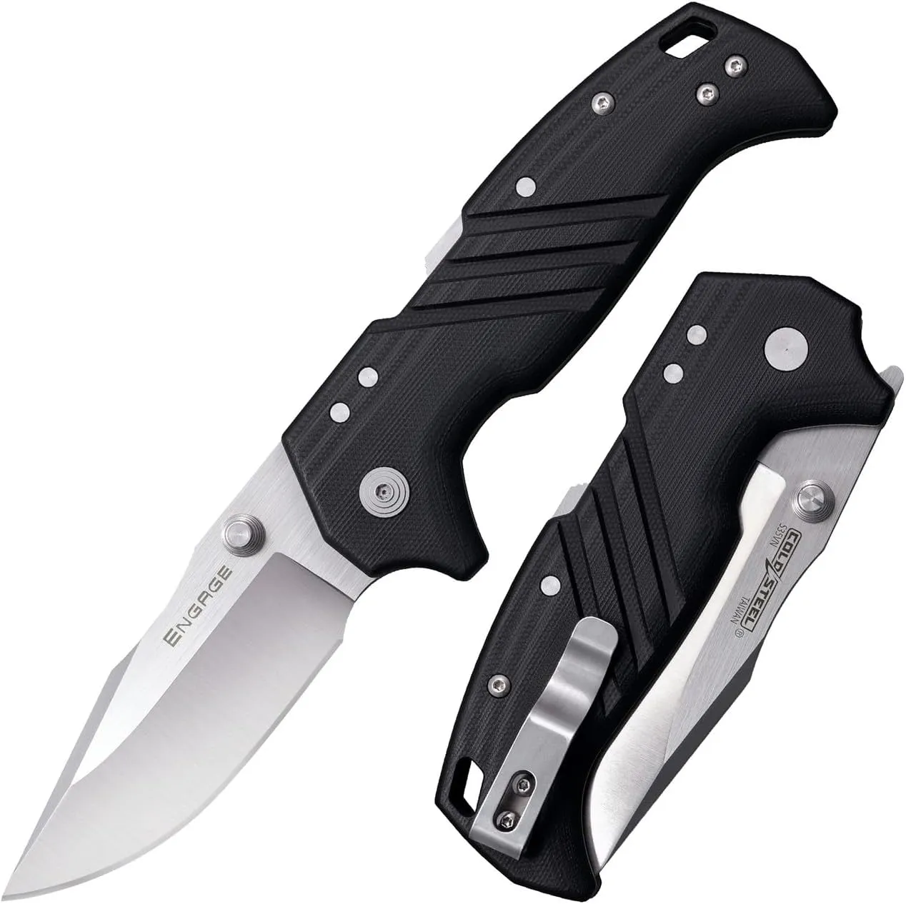 Cold Steel Engage 3.5" S35VN Steel Razor-Sharp Blade 4.7" G-10 Handle Everyday Carry Tactical Pocket Folding Knife w/Atlas Lock Mechanism