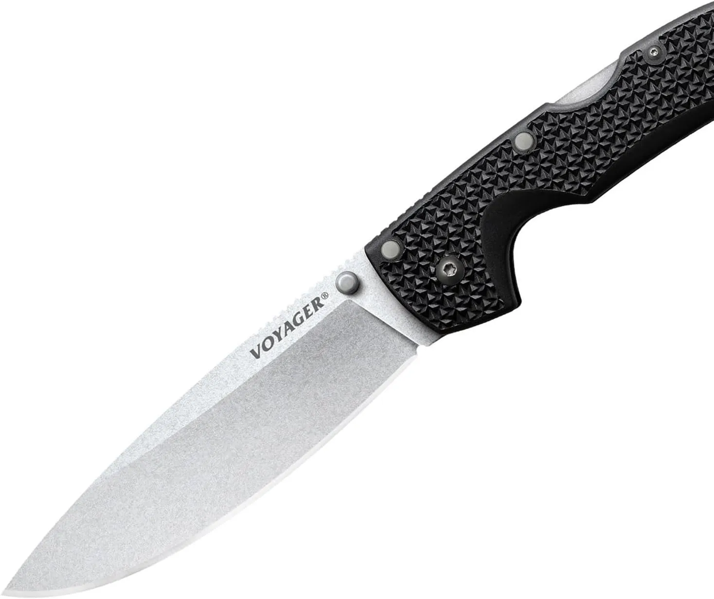 Cold Steel XL Voyager 5.5" AUS10A Drop Point Razor-Sharp Blade 6.75" Griv-Ex Handle Everyday Carry Tactical Folding Knife w/Tri-Ad Lock