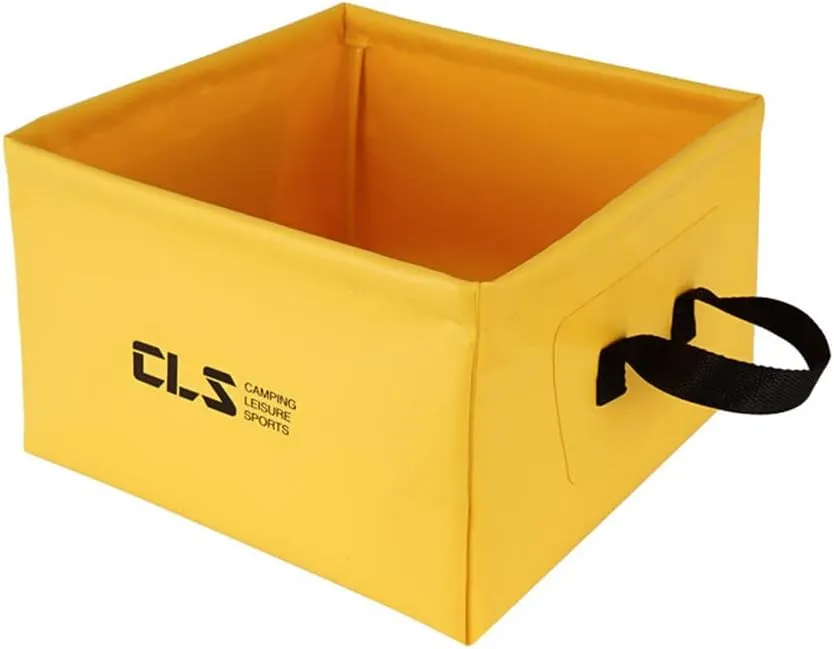 Collapsible Bucket with Handle Portable Folding Bucket Upgraded Ultra Lightweight Outdoor Basin Pail for Fishing, Camping, Hiking, Car Washing and More (13L)
