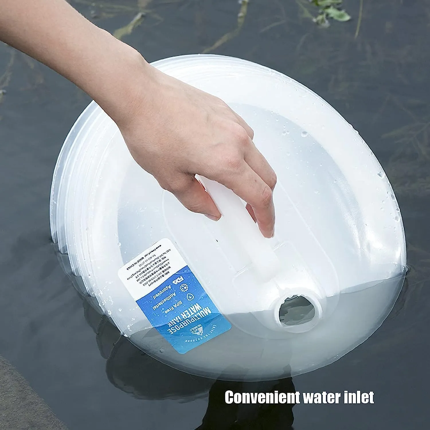 Collapsible BucketFolding Water Storage Bucket,Portable Container for Camping, Hiking, Fishing, Climbing, Picnic, BBQ - Durable, Leak-proof & Easy to Carry(10L), Blue