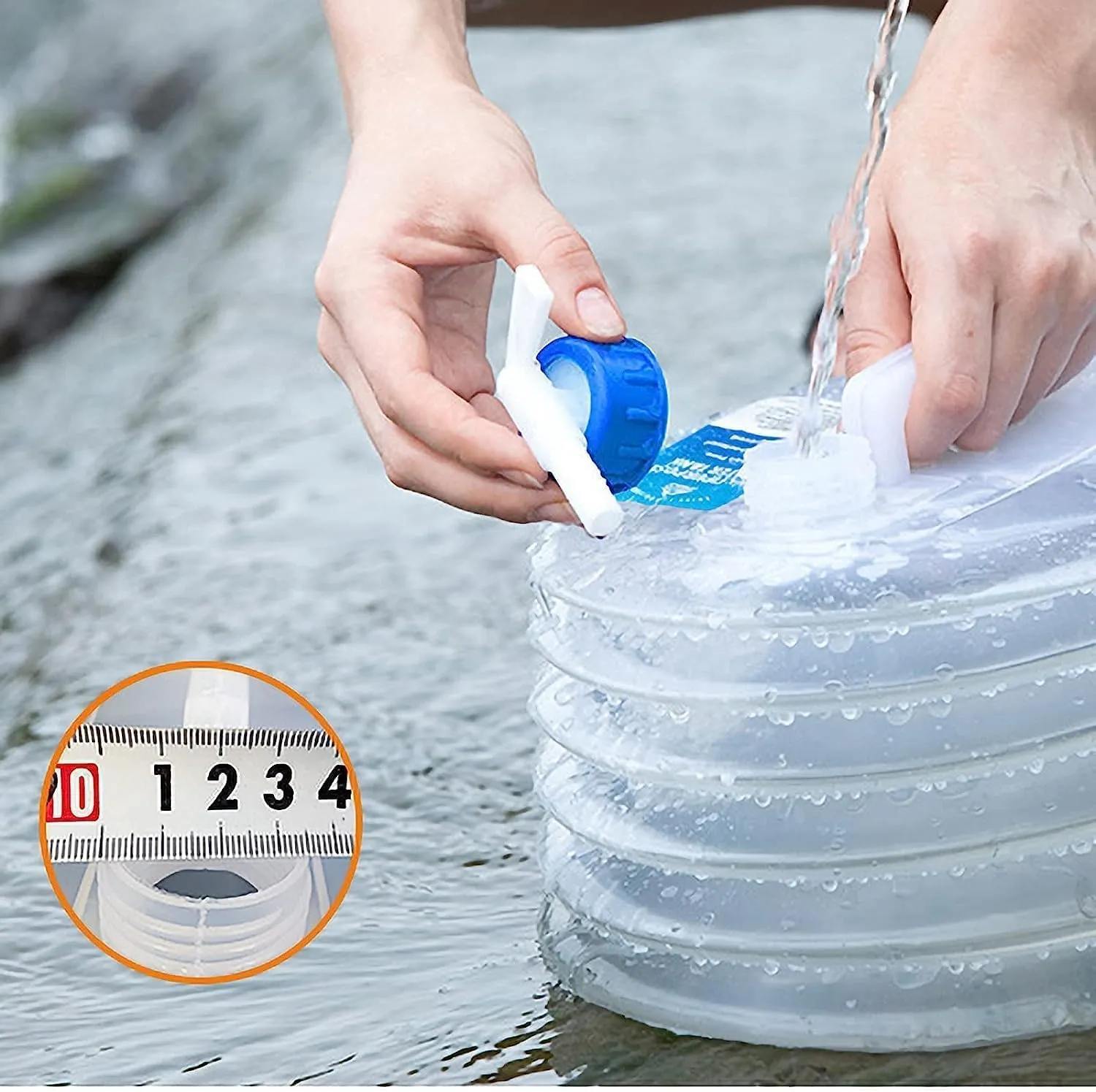 Collapsible BucketFolding Water Storage Bucket,Portable Container for Camping, Hiking, Fishing, Climbing, Picnic, BBQ - Durable, Leak-proof & Easy to Carry(10L), Blue