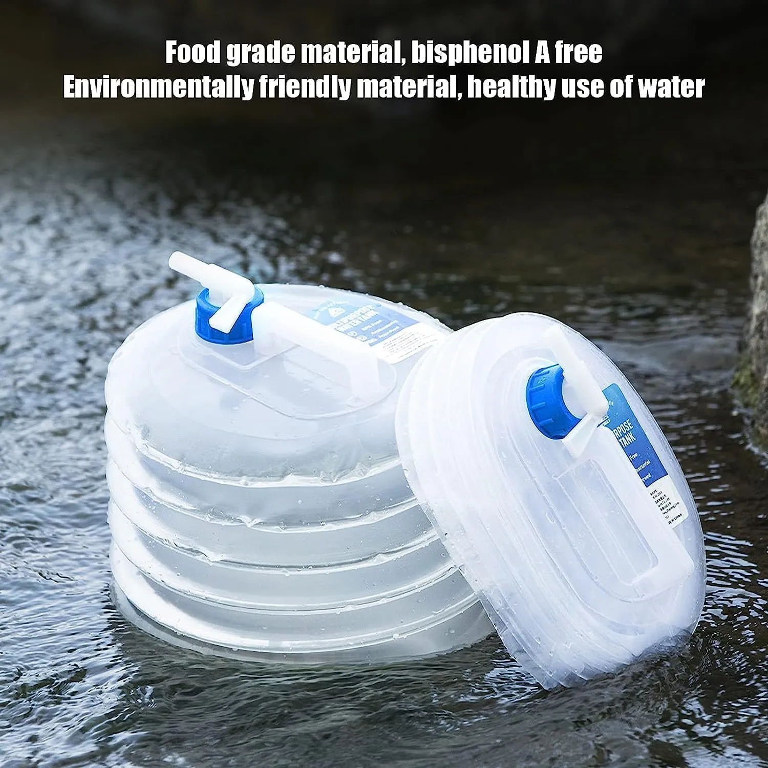 Collapsible BucketFolding Water Storage Bucket,Portable Container for Camping, Hiking, Fishing, Climbing, Picnic, BBQ - Durable, Leak-proof & Easy to Carry(10L), Blue