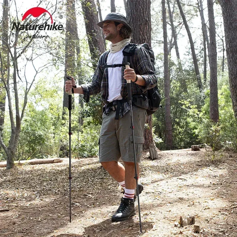 Collapsible Carbon Fiber Trekking Poles for Hiking & Travel