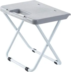 Collapsible Stool Travel Stool Folding Design Compact for Outdoor Camping Hiking (Grey)