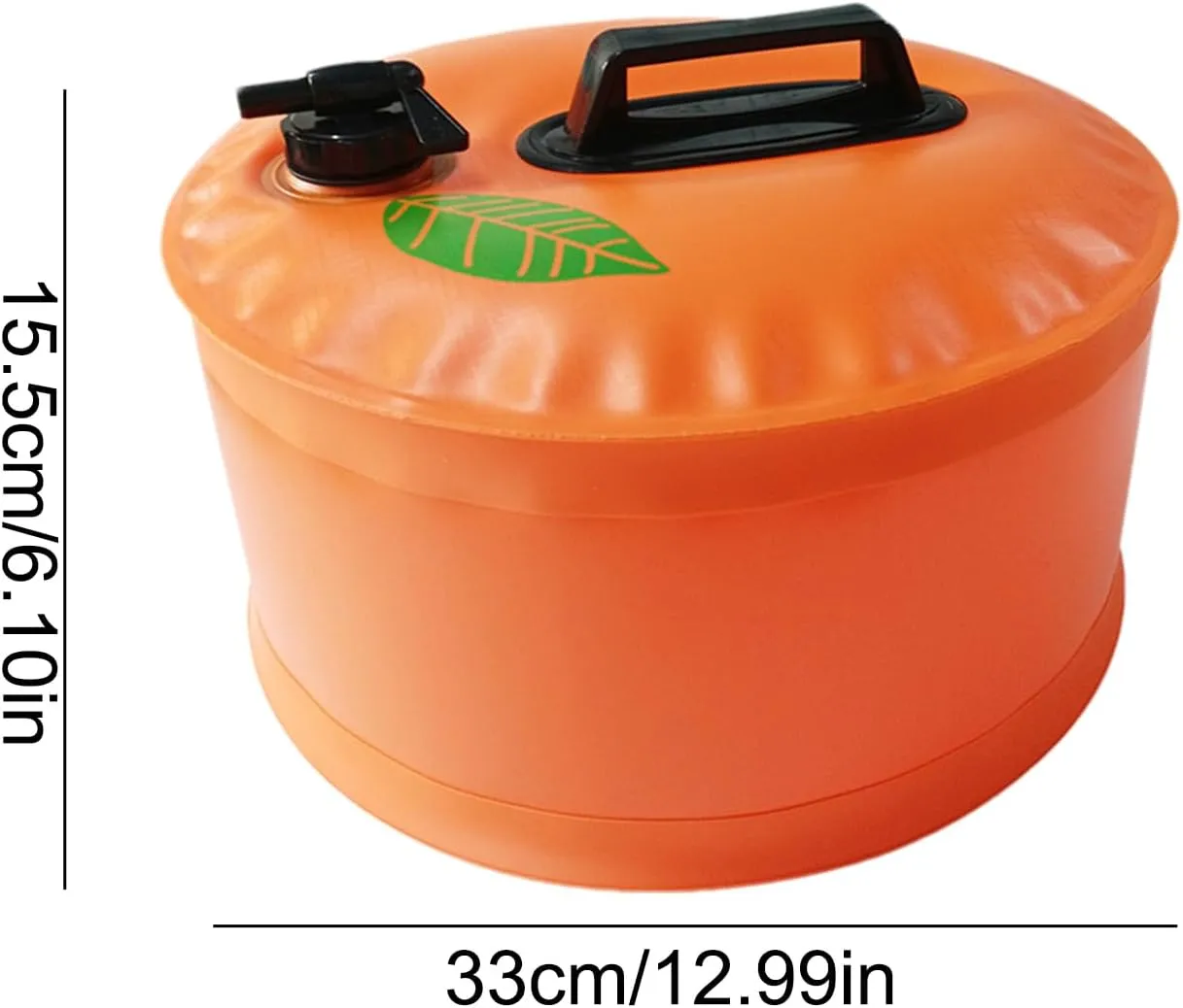Collapsible Water Container, Portable Water Tank, Collapsible Water Container Made From Soft Polymer Material and Features Thickened, Reinforced Handles, Camping Water Jug for Water (orange)