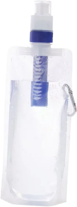 Collapsible Water Purifier Bag Reusable Water Container for Outdoor Activities