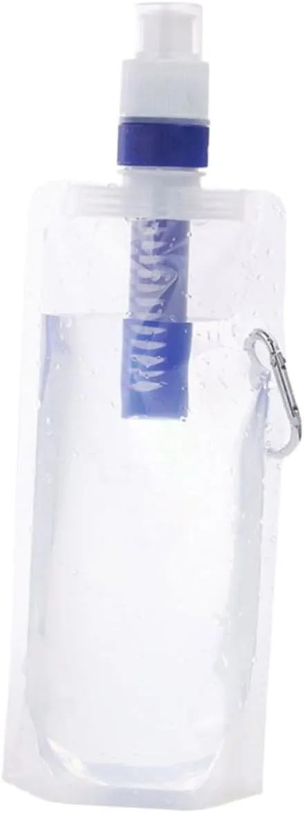 Collapsible Water Purifier Bag Reusable Water Container for Outdoor Activities