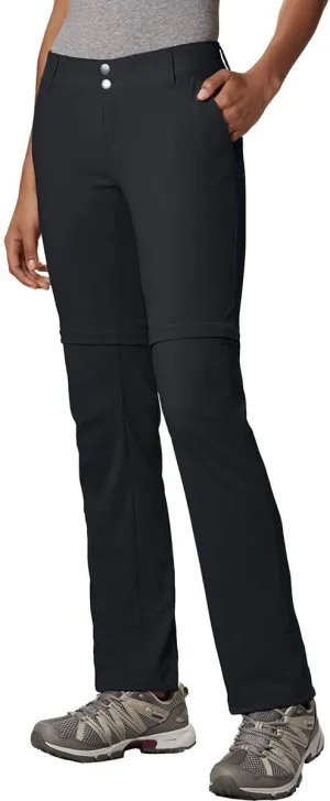 Columbia Women's Saturday Trail II Convertible Pant, Water & Stain Resistant, 22W Long, Black