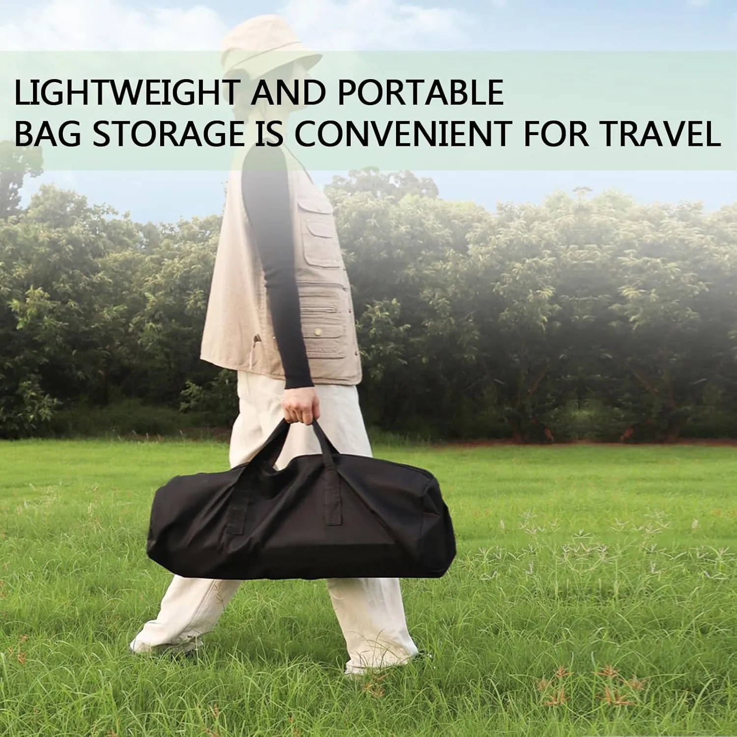 Compact Camping Table, Lightweight Aluminum Folding Table with Carry Bag, Ideal for Picnic, Travel, BBQ, and Outdoor Cooking Black 50×53×50cm/19.7×20.9×19.7in