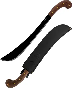 Condor Tool & Knife Golok Heavy Duty Machete with Leather Sheath - 1075 High Carbon Steel - Hand Crafted Leather Sheath - Tactical Machete - 0.2in Thick - 14.5in Blade - 30.7oz