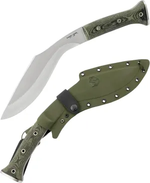 Condor Tool & Knife K-tact Kukri Knife - 1075 High Carbon Steel - Gardening Machete - Micarta Handle - Kydex with Leather Belt Loop Sheath - 6mm Thick - 10in Blade - 32.4oz