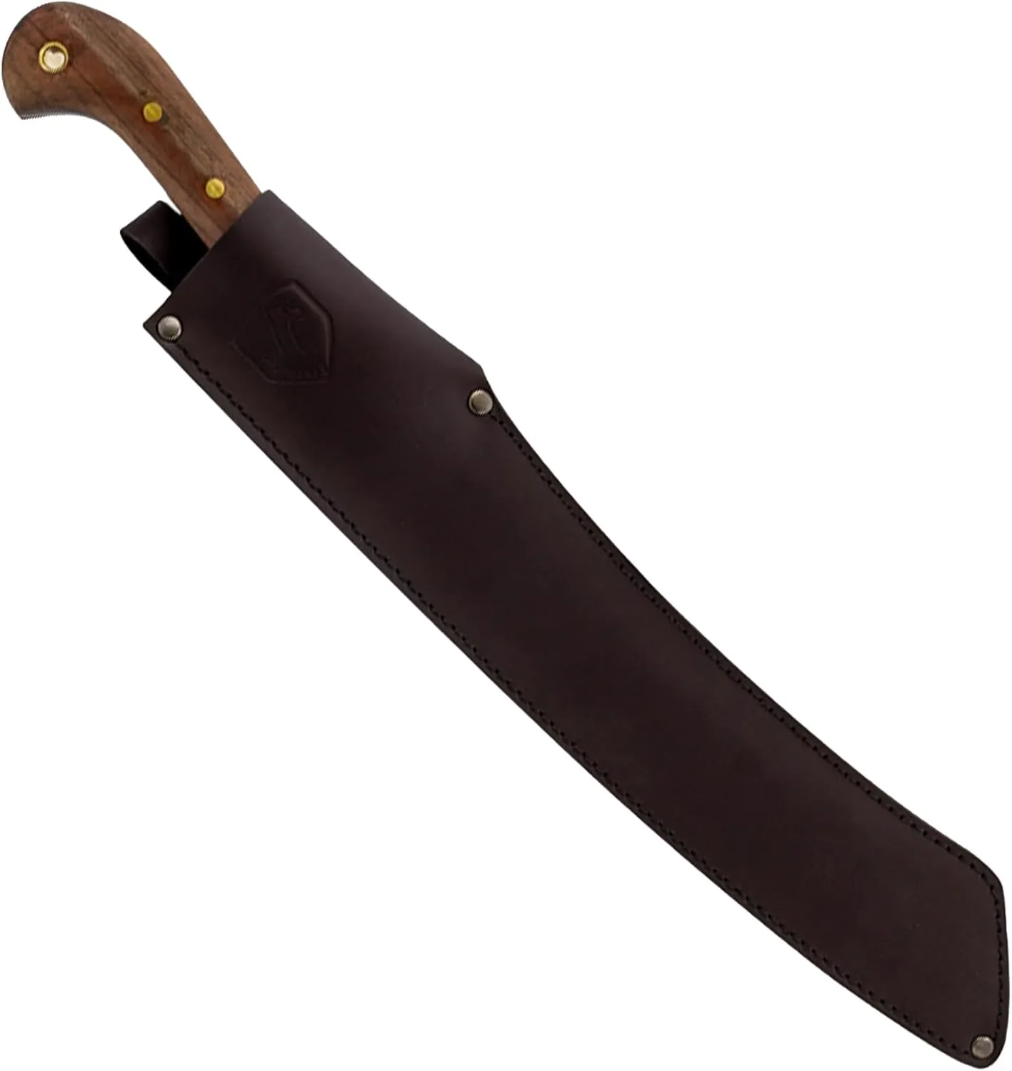 Condor Tool & Knife Mini Duku Machete Knife with 10.5in Blade - Heavy Duty Camping Machete with Sheath - Hand-Crafted Leather Sheath & Walnut Handle - High Carbon or Stainless Steel - 18.5oz