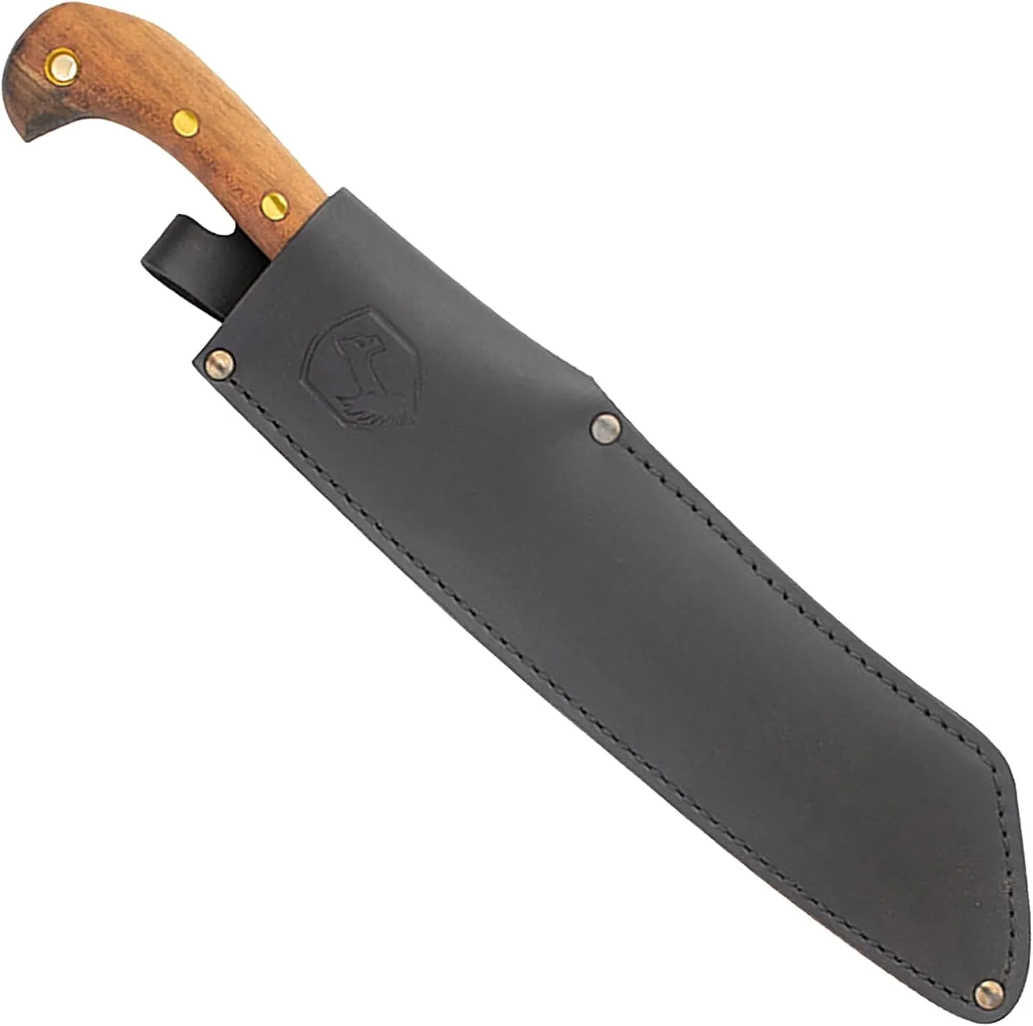 Condor Tool & Knife Mini Duku Machete Knife with 10.5in Blade - Heavy Duty Camping Machete with Sheath - Hand-Crafted Leather Sheath & Walnut Handle - High Carbon or Stainless Steel - 18.5oz