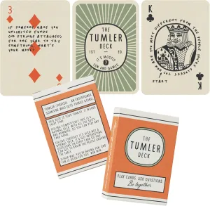 Conversation & Playing Cards – Multi-Purpose Deck with Vintage Design, Thought-Provoking Questions & Conversation Starters for Date Nights, Family Time, Travel, and Game Nights – The Tumler Deck