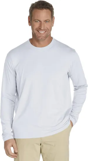 Coolibar UPF 50  Men's Long Sleeve T-shirt - Sun Protective White Medium