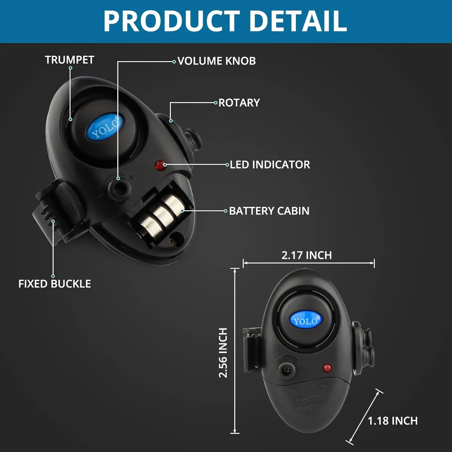 Coolnice 3/4/6 Fishing Bite Alarm Adjustable Sound Volume with Bonus 10 Batteries, Upgraded Electronic Fish Rod Bait Alert Indicator LED Alarms Daytime/Night Carp Fishing Outdoor