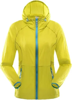Couples Solid Breathable Anti-UV Quick Dry Coat Outdoor Climbing Skin Coat Hooded Suit