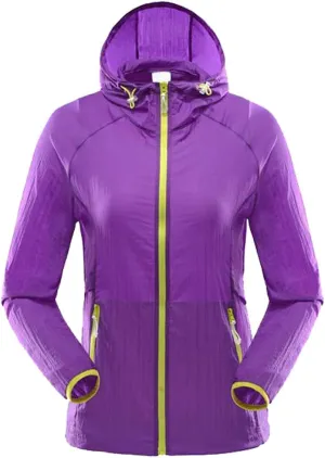 Couples Solid Breathable Anti-UV Quick Dry Coat Outdoor Climbing Skin Coat Hooded Suit
