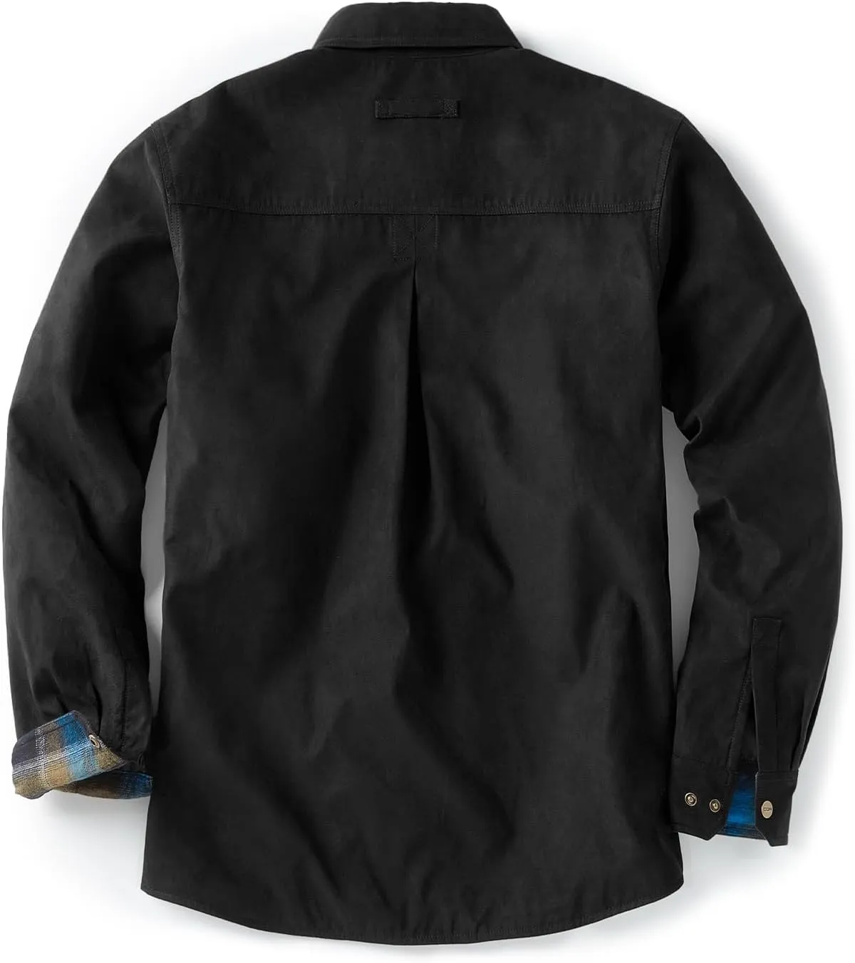 CQR Men's Flannel Lined Shirt Jackets, Long Sleeved Rugged Plaid Cotton Brushed Suede Shirt Jacket