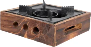 Craftsmanship Cast Iron Alcohol Stove Hot Pot Stove for Outdoor Cooking Compact