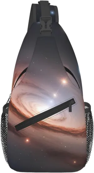 Cross Chest Bag Diagonally - Quality, Durable, and Spacious Shoulder Bag for Men and Women Constellation Star Clusters Galaxies Prints