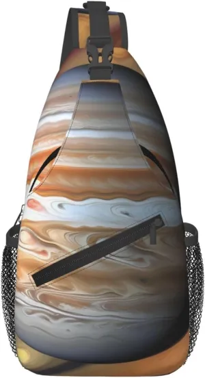 Cross Chest Bag Diagonally - Quality, Durable, and Spacious Shoulder Bag for Men and Women Jupiter Landscape Pattern
