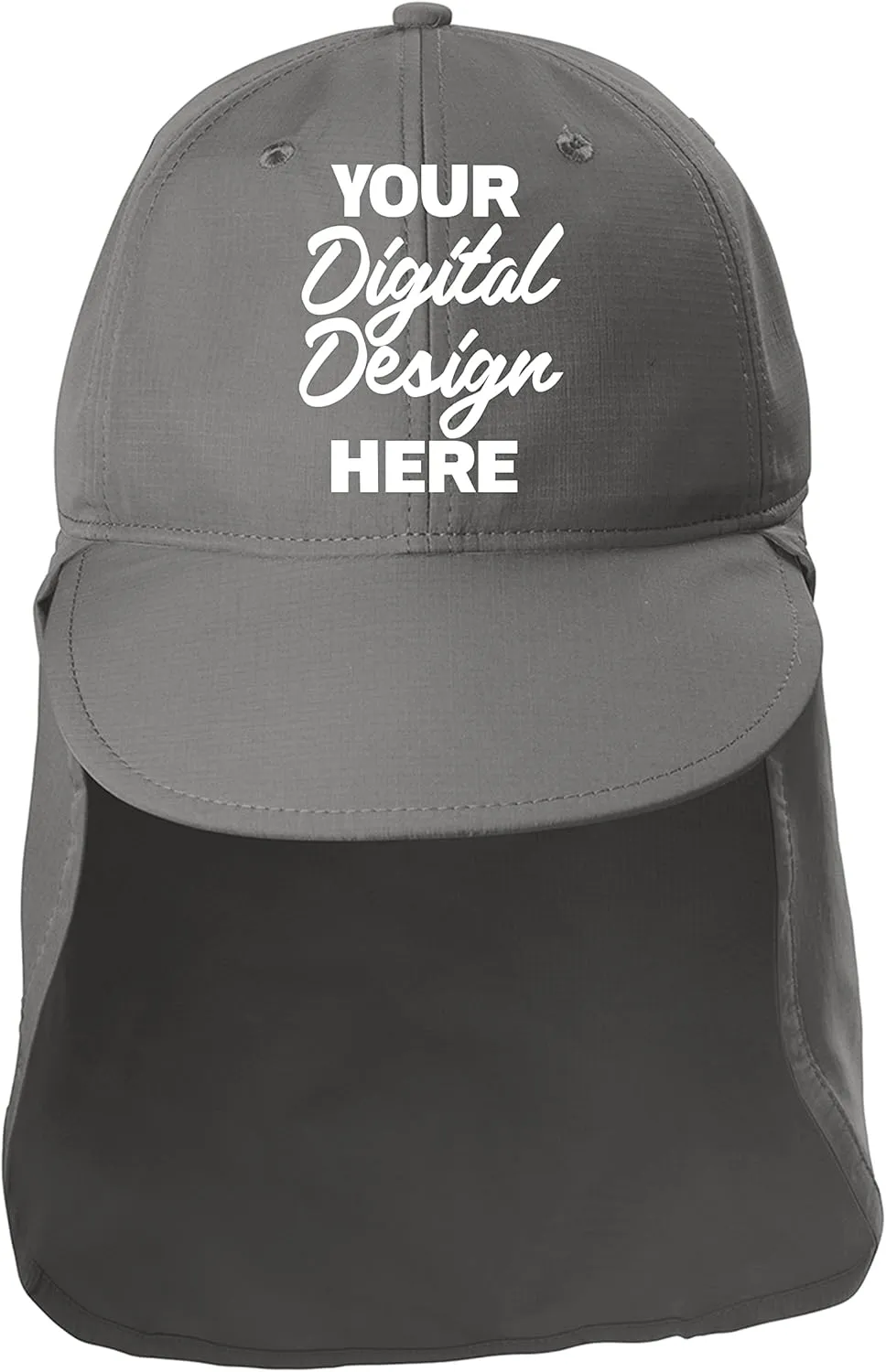 Custom Embroidered Sun Hat Ear&Neck Flap Adjustable UPF 30  UV Protection Hiking Safari Fishing Hats for Women and Men