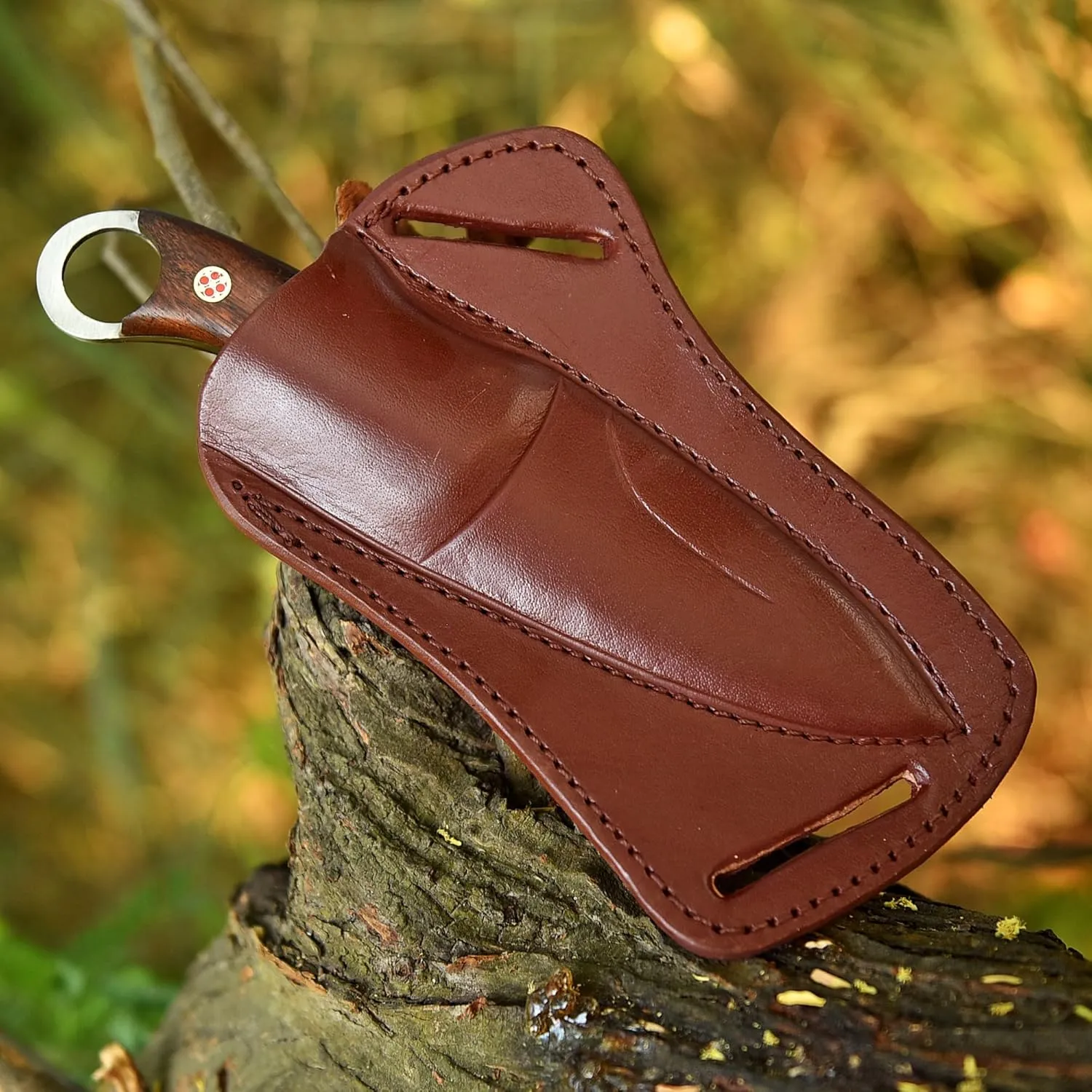 Custom Handmade Fixed Blade Hunting Knife - 9 Inch hand Forged Full Tang Knives For Hunting, Outdoor Camping, Hiking, Fishing, Bushcraft Knives With Leather Sheath. (Damascus - 1)