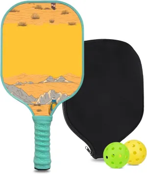Custom Pickleball Paddle with 1 DIY Pickleball Racket, 2 Pickle Balls, 1 Paddle Cover, Hiking-BJ174 Pattern OR Your Own Design,Carbon Fiber,Honeycomb Polymer Core & Comfort Grip