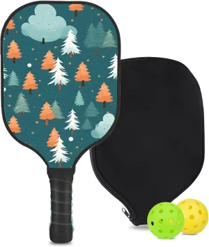 Custom Pickleball Paddle with 1 DIY Pickleball Racket, 2 Pickle Balls, 1 Paddle Cover, Hiking-BJ391 Pattern OR Your Own Design,Carbon Fiber,Honeycomb Polymer Core & Comfort Grip