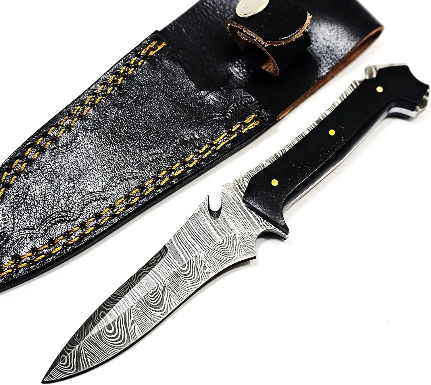 Customized, Handcrafted, Damascus Steel RE4 Krauser Knife for Hunting but also Videogames.