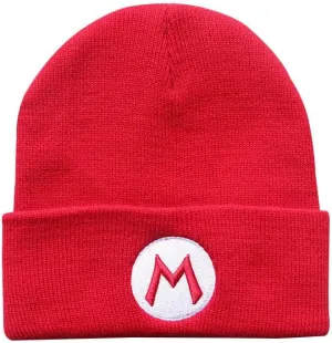 Cute Mario Luigi Wario Waluigi Embroidered Long Beanie