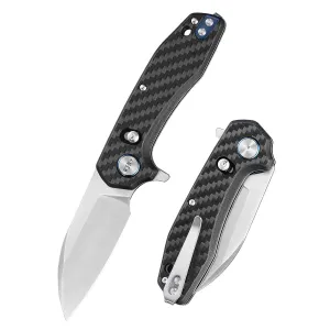 D2 Pocket Knife With Carbon Fiber Handle And Axis Lock System (Our Patents)