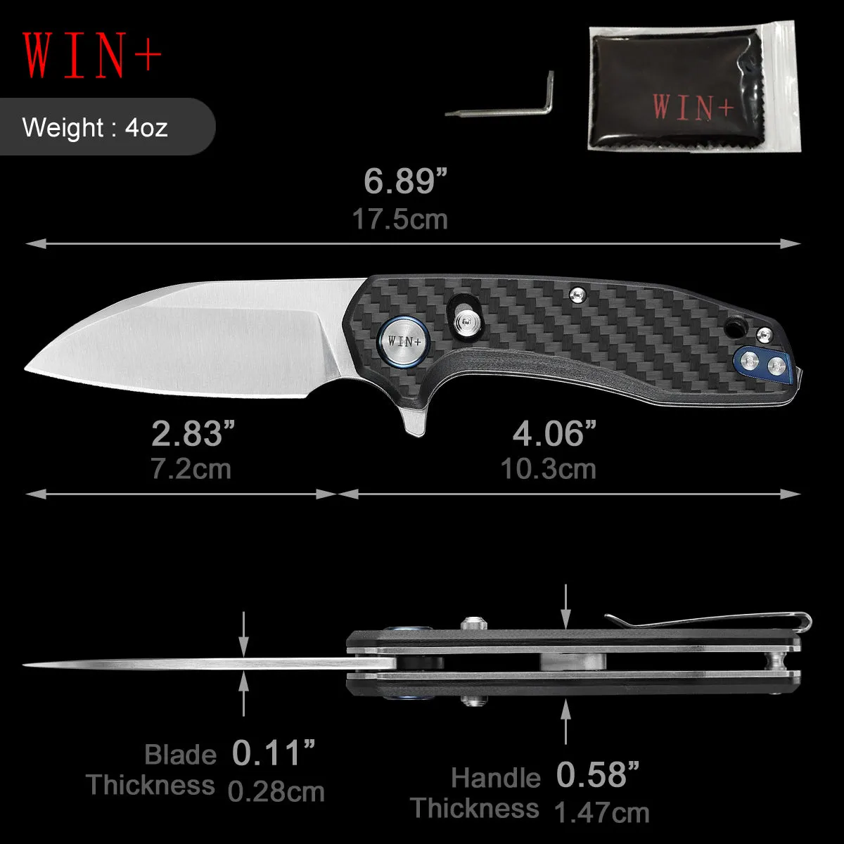 D2 Pocket Knife With Carbon Fiber Handle And Axis Lock System (Our Patents)