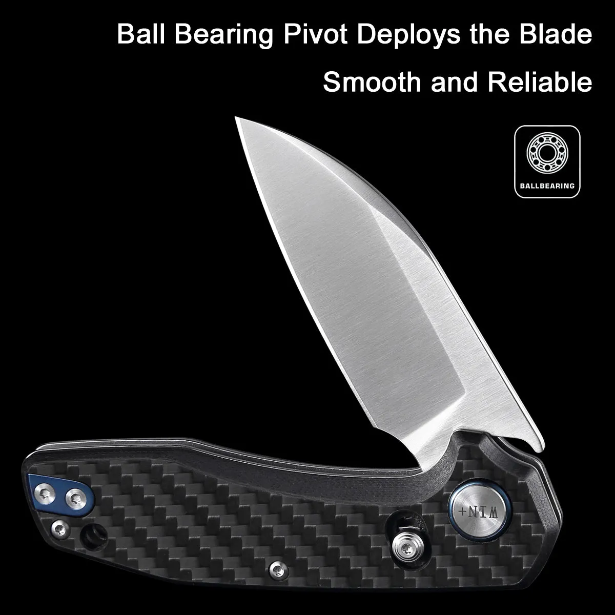 D2 Pocket Knife With Carbon Fiber Handle And Axis Lock System (Our Patents)