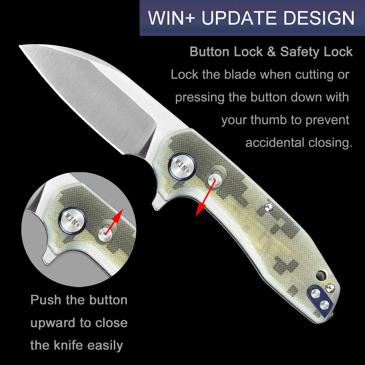 D2 Pocket Knife With G10 Handle And Axis Lock System (Our Patents)