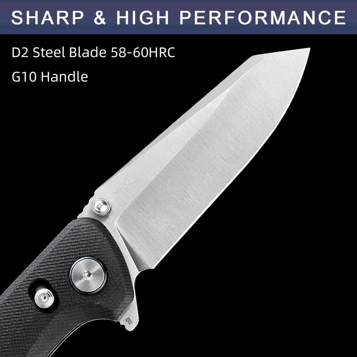 D2 Pocket Knife With G10 Handle And Axis Lock System (Our Patents)
