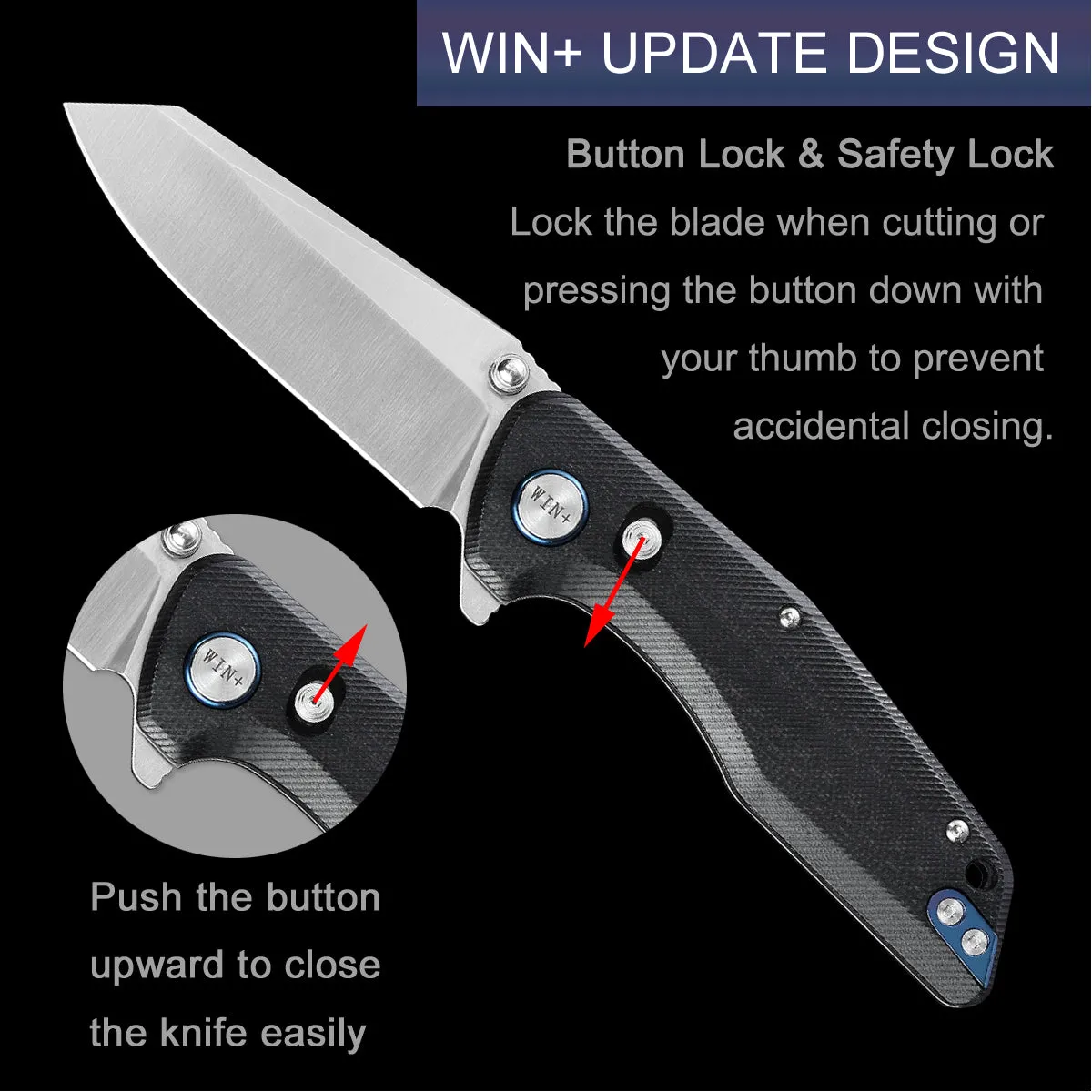 D2 Pocket Knife With G10 Handle And Axis Lock System (Our Patents)