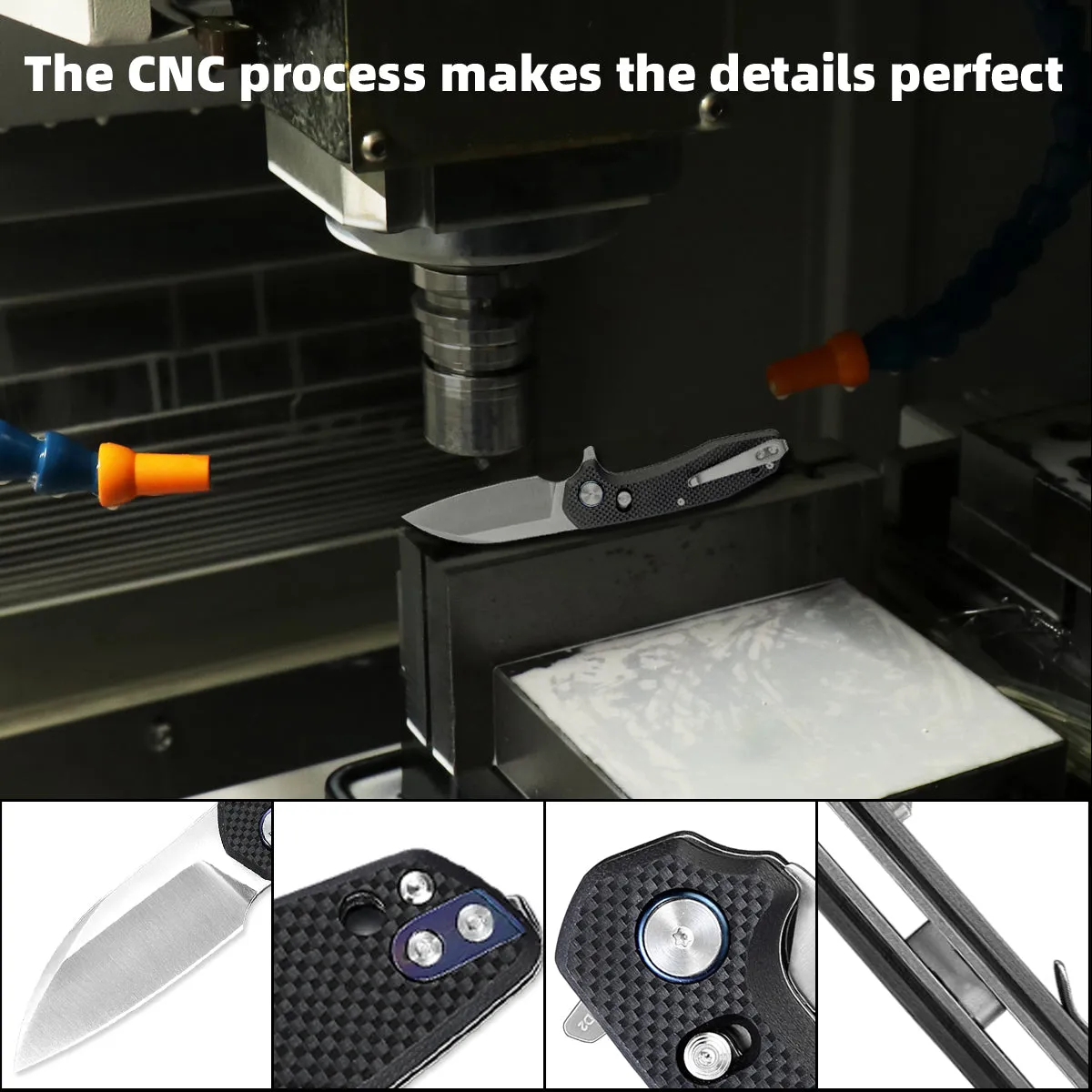 D2 Pocket Knife With G10 Handle And Axis Lock System (Our Patents)