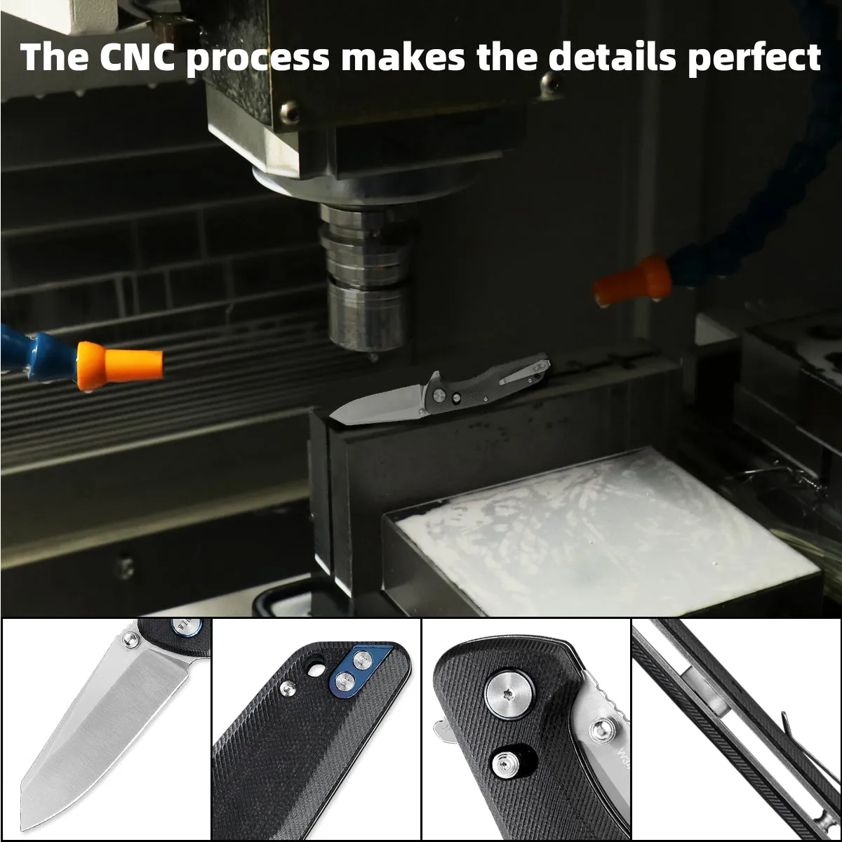 D2 Pocket Knife With G10 Handle And Axis Lock System (Our Patents)