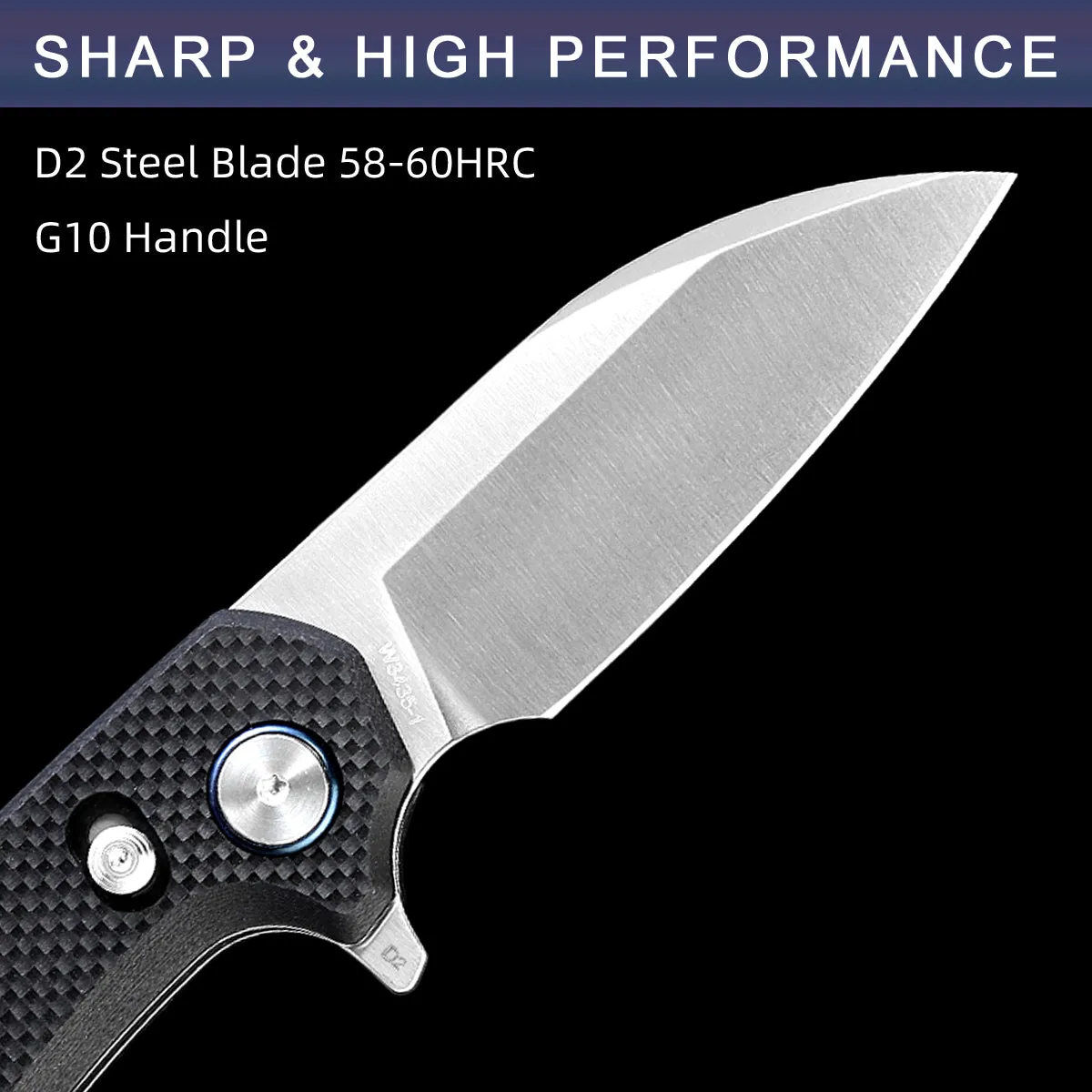 D2 Pocket Knife With G10 Handle And Axis Lock System (Our Patents)