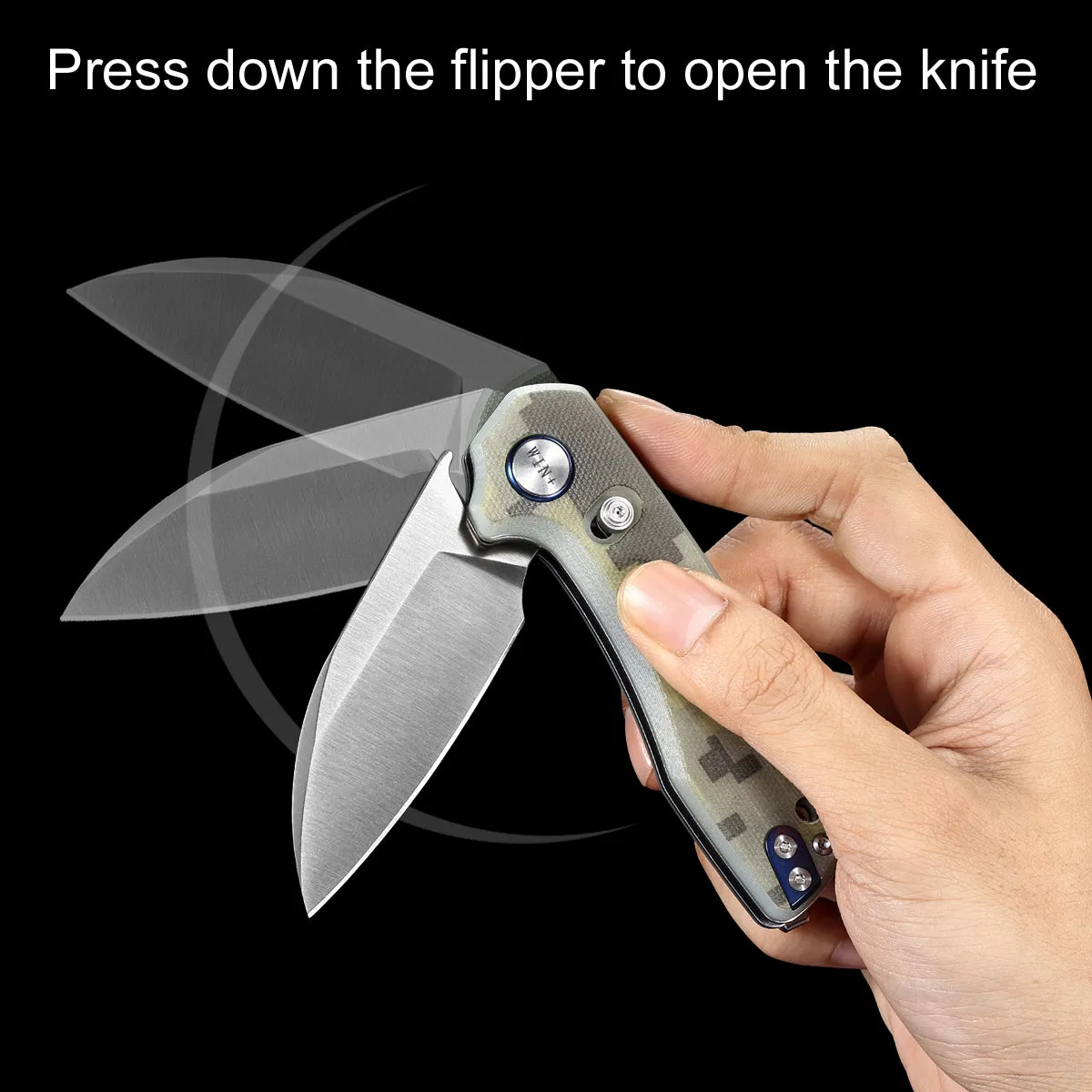 D2 Pocket Knife With G10 Handle And Axis Lock System (Our Patents)
