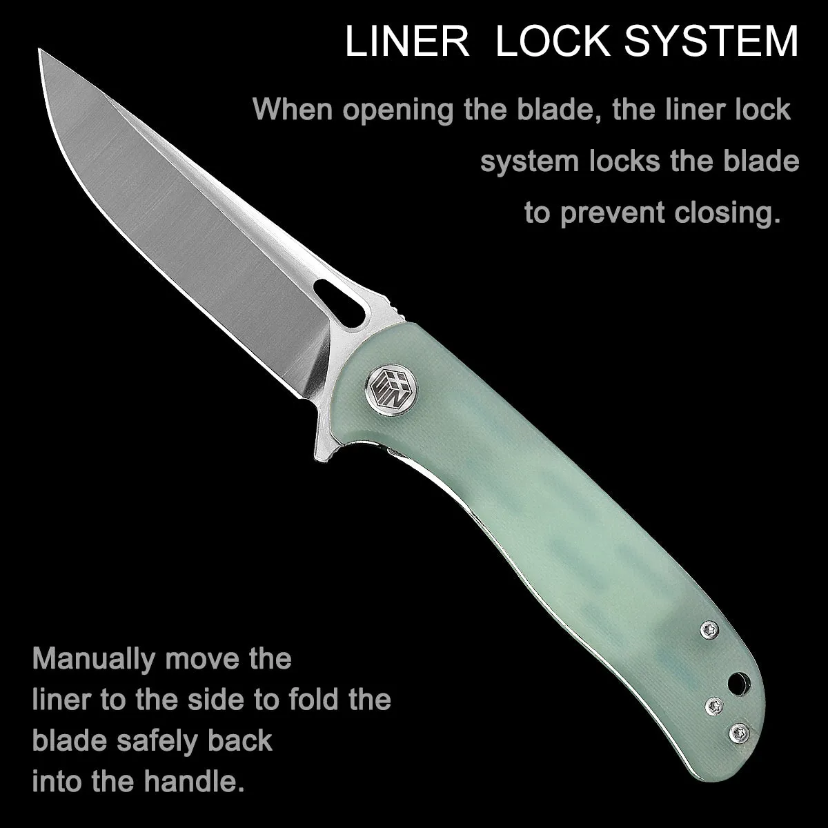 D2 Pocket Knife With G10 Handle And Liner Lock System