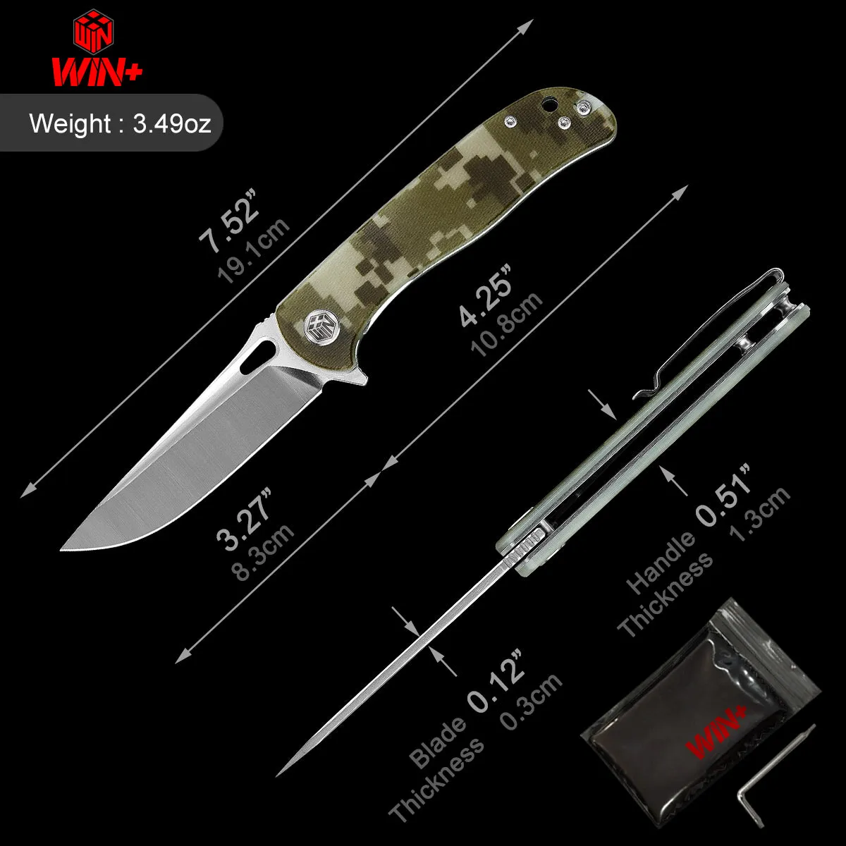 D2 Pocket Knife With G10 Handle And Liner Lock System