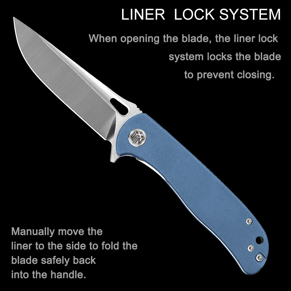 D2 Pocket Knife With G10 Handle And Liner Lock System